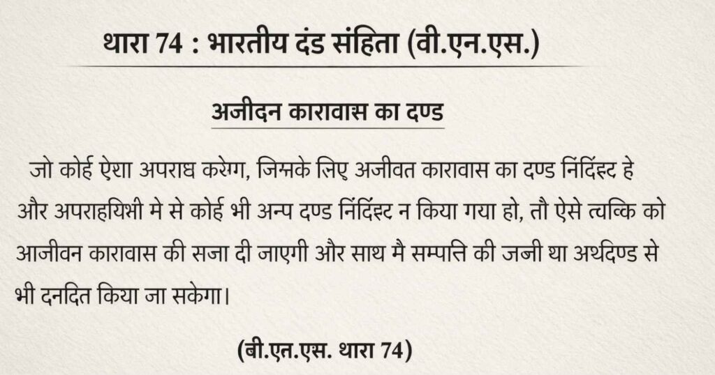 Section 74 of BNS in Hindi