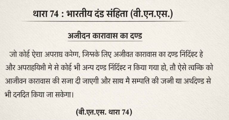 Section 74 of BNS in Hindi