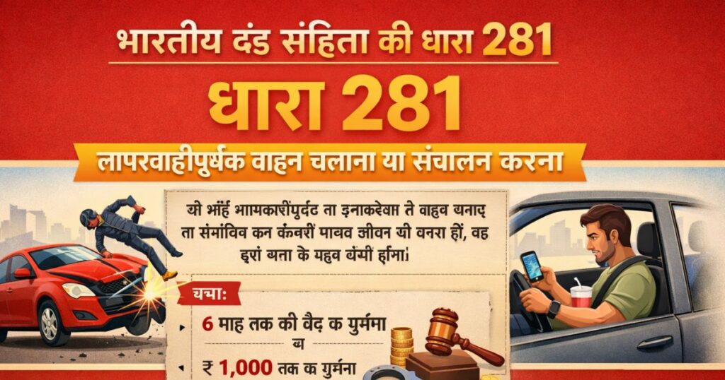 Section 281 of BNS in Hindi