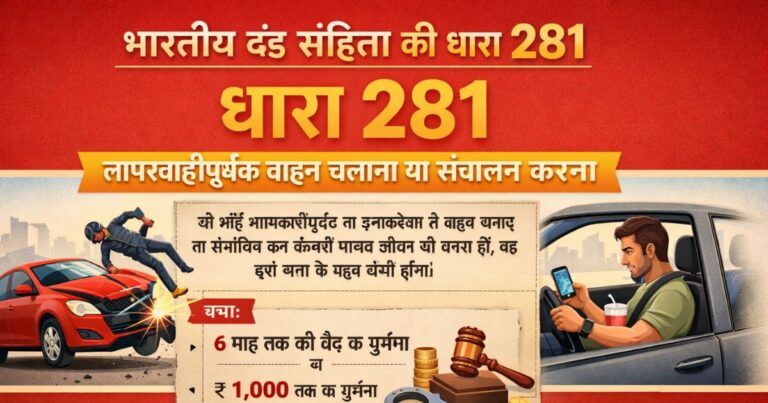 Section 281 of BNS in Hindi