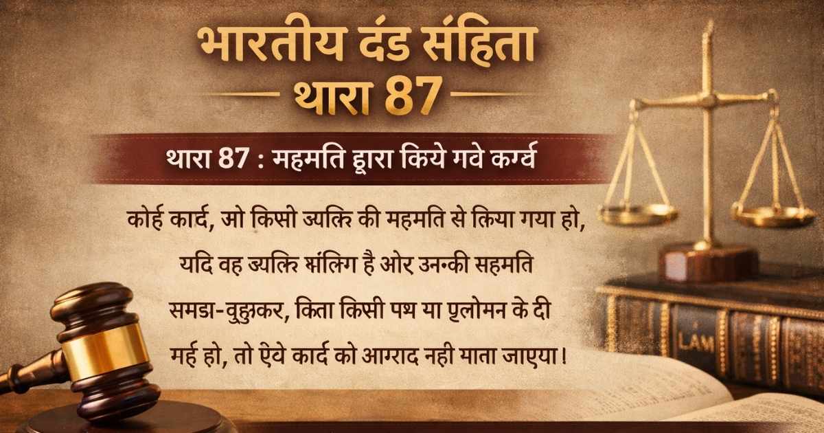 Section 87 of BNS in Hindi